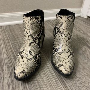 Snake Print Booties